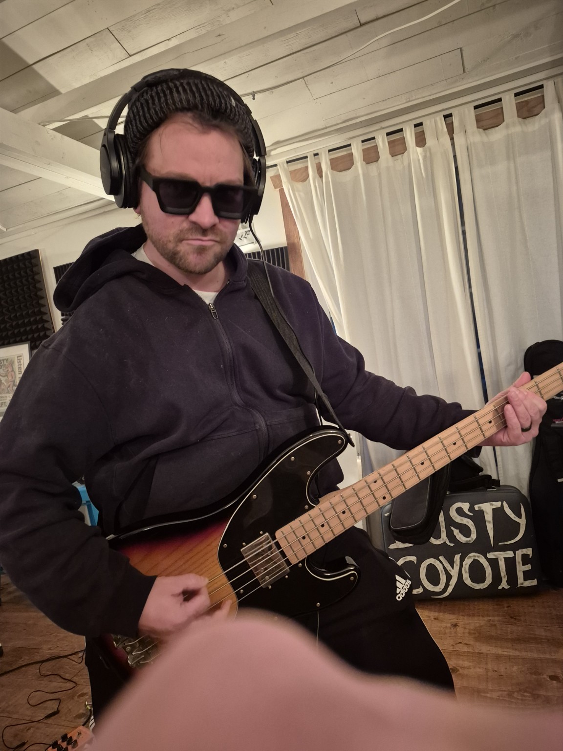Dusty Coyote recording bass